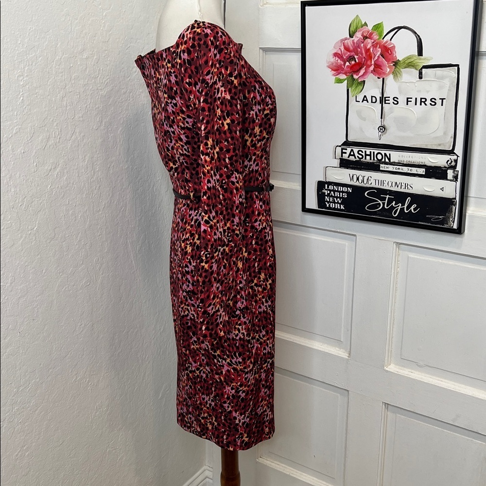 NWT Black Halo Parker Leopard Print Dress Size 4 - Picture 4 of 10